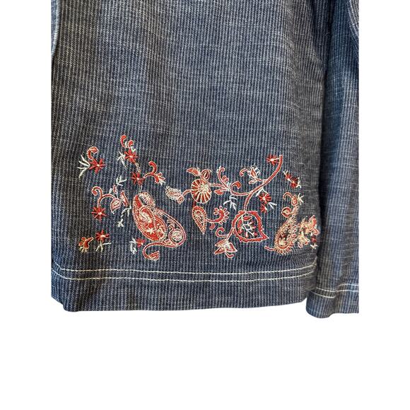 Sag Harbor Denim Embroidered Jacket Sz12 - Picture 2 of 6
